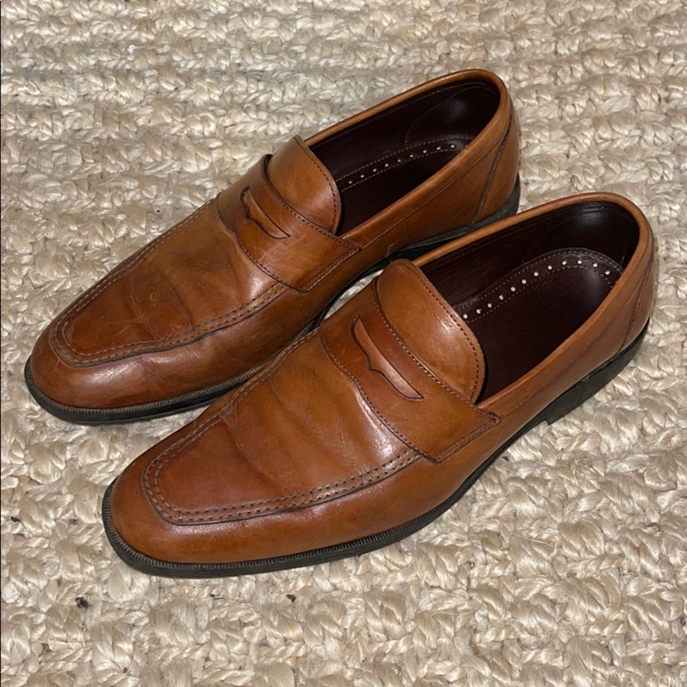 Allen Edmonds Leather Round-Toe Loafers - 9.5